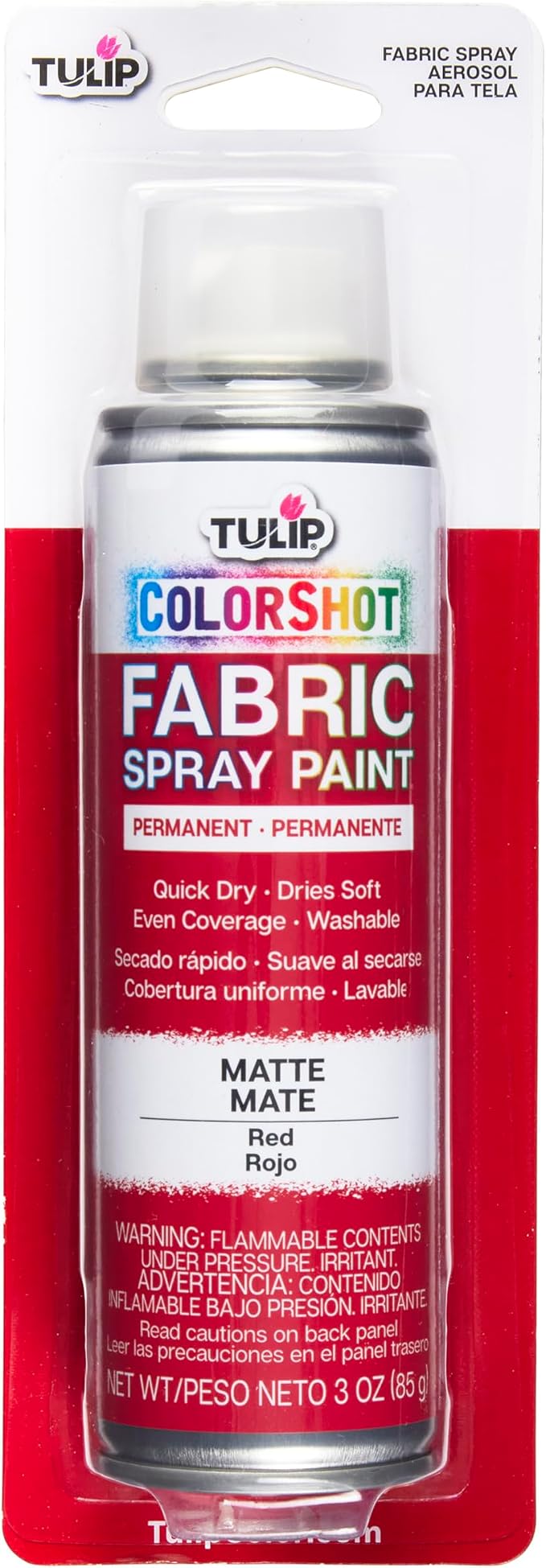 Tulip ColorShot Instant Fabric Spray Paint, Permanent Color Spray-On Fabric by Tulip