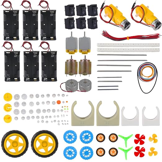 6 Sets DC Motors Kit Mini Electric Hobby Motor 3V-12V 25000RPM by MELIFE