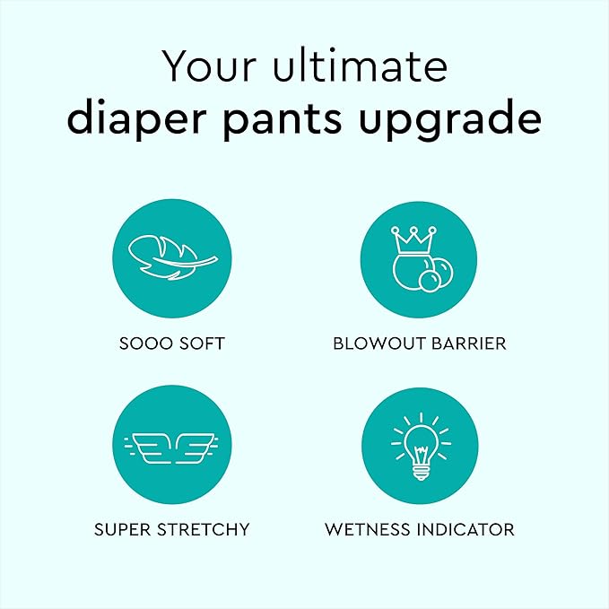 LILLYDOO Diaper Pants Toddlers - Size 3 (13-22 lbs), Half-Monthly Supply (87 Count), Skin-Friendly, Ultrasoft, Chlorine-Free, Snug Fit & Absorbent Pull On Diapers