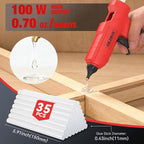 Cordless Hot Glue Gun for Mil-waukee M-18 Battery - 100W Hot Glue Gun and 35PCS - Image 3