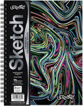 UCreate Fashion Poly Sketch Book Abstract Design, Neon 75 Sheets by Prang