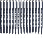 Tebik Hand Lettering Pens, 15 Pack Calligraphy Brush Pen Markers Black Ink - Image 7