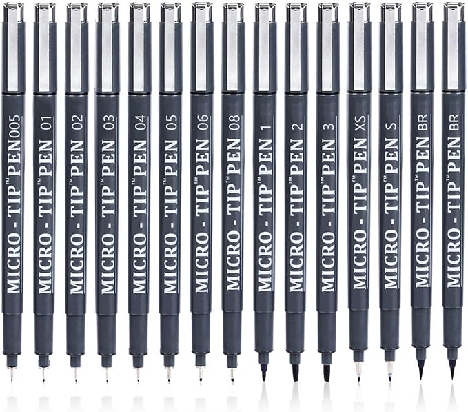 Tebik Hand Lettering Pens, 15 Pack Calligraphy Brush Pen Markers Black Ink - Image 7