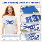 TUMIYA Blue Glitter Heat Transfer Vinyl HTV Roll - Image 4