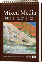 Mofuny Mixed Media Sketchbook 11x14, 50 Sheets - 110lb/180gsm Thick Paper by SketchBook