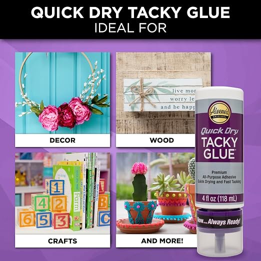 Aleene's Quick Dry Tacky Glue for Crafts in Always Ready Bottle, Dries Extra - Image 4