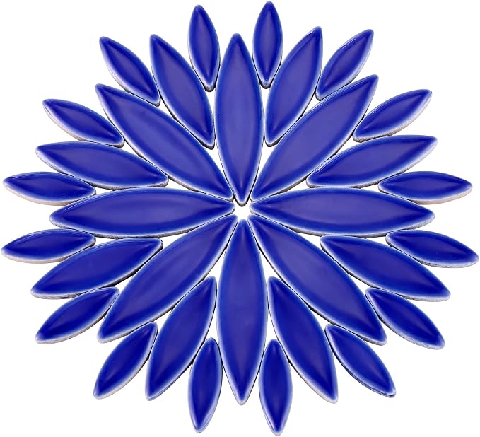 Yoption Petal Mosaic Tiles for Crafts, 200g Flower Leaf Ceramic Mosaic Tiles - Image 3