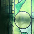 Original Hand Drawn Faux Stained Glass Window Film, Double-Sided Privacy Static - Image 2