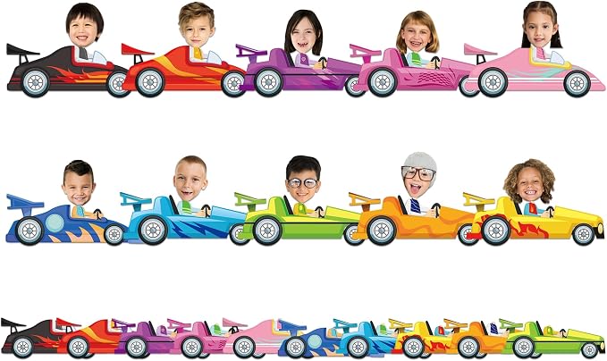 gisgfim 80Pcs Racing Car Cutouts Race Car Decorations Bulletin Board Auto Paper by gisgfim