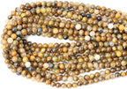 60PCS 6mm Natural Golden Pietersite Gemstone Round Loose Beads Stone Beads - Image 3
