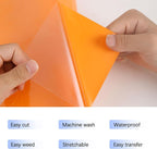 RENLITONG Light Orange Iron on Vinyl 12Inch by 13ft Roll Heat Transfer Vinyl - Image 2