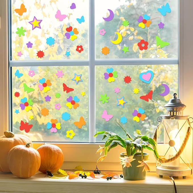 2800Pcs Foam Stickers Colorful Flower Butterfly Foam Shapes Stickers - Image 4