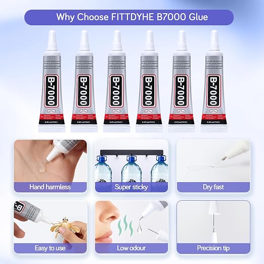 FITTDYHE 6PCS Jewelry Glue - 15ML/0.5fl oz Clear DIY Craft Glue - Image 4