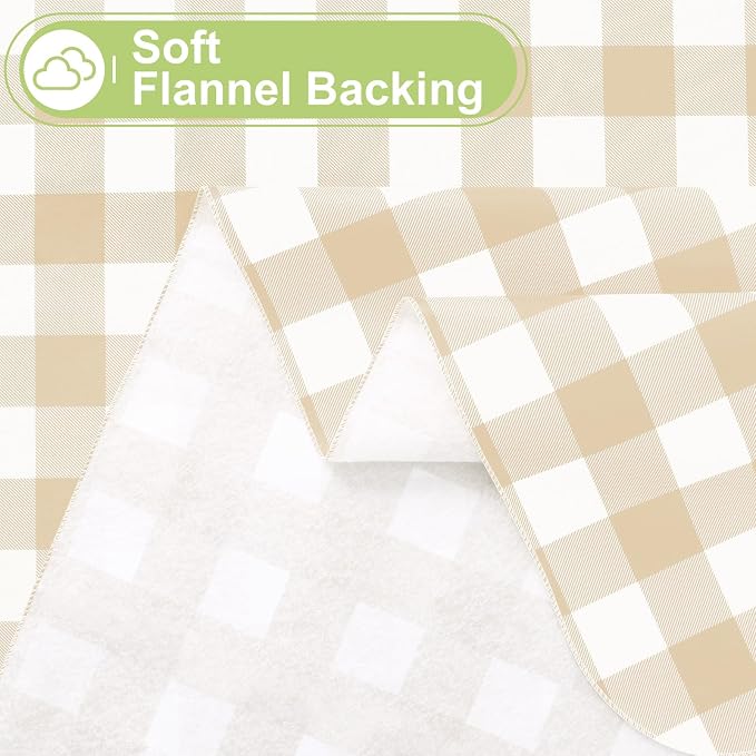 Smiry Rectangle Table Cloth, Waterproof Vinyl Tablecloths - Image 4