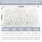 Mulctun 2Lb White Rocks for Plants, 1/4"-3/4" White Pebbles, Decorative Stones - Image 5