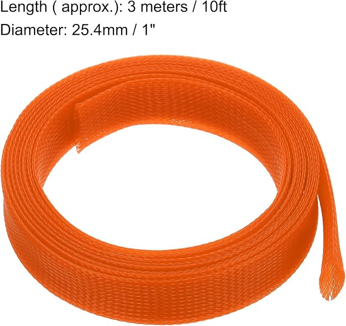 uxcell Expandable Sleeving, 1 9/16-inch 10ft Cable Sleeve - Image 3