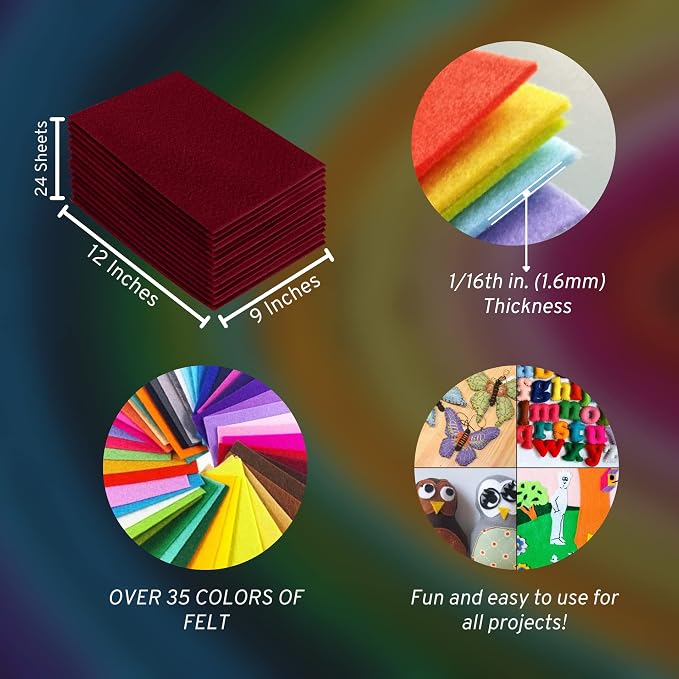 FabricLA Acrylic Felt Sheets for Crafts - Image 3