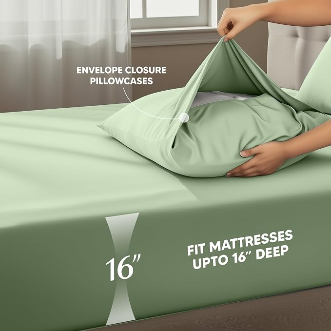 Utopia Bedding Full Sheet Set – 4 Piece Bed Sheets - Image 4