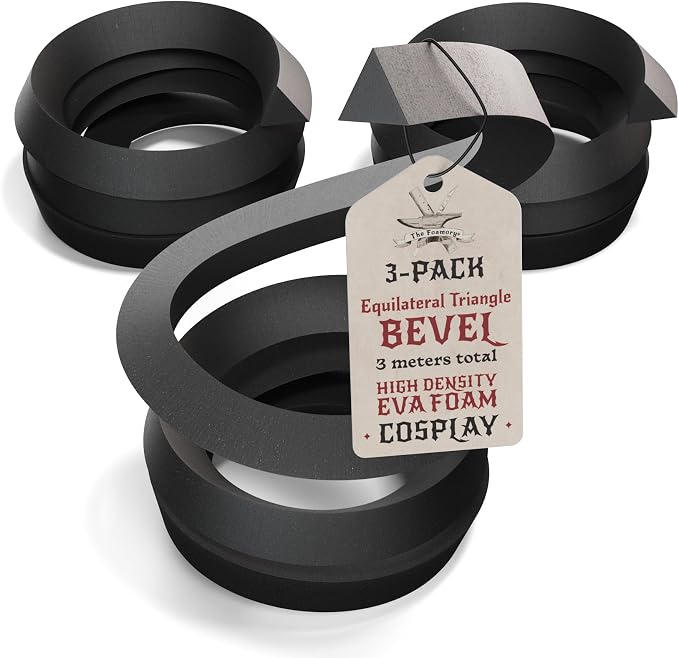 The Foamory's Instant Edge EVA Foam Bevel. Pre Cut Equilateral Triangle 3 Pack by TheFoamory