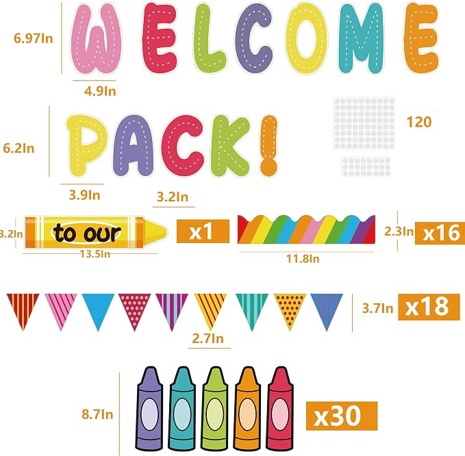 79 Pcs Welcome Back to School Bulletin Board Decorations | Welcome to Our Pack - Image 2