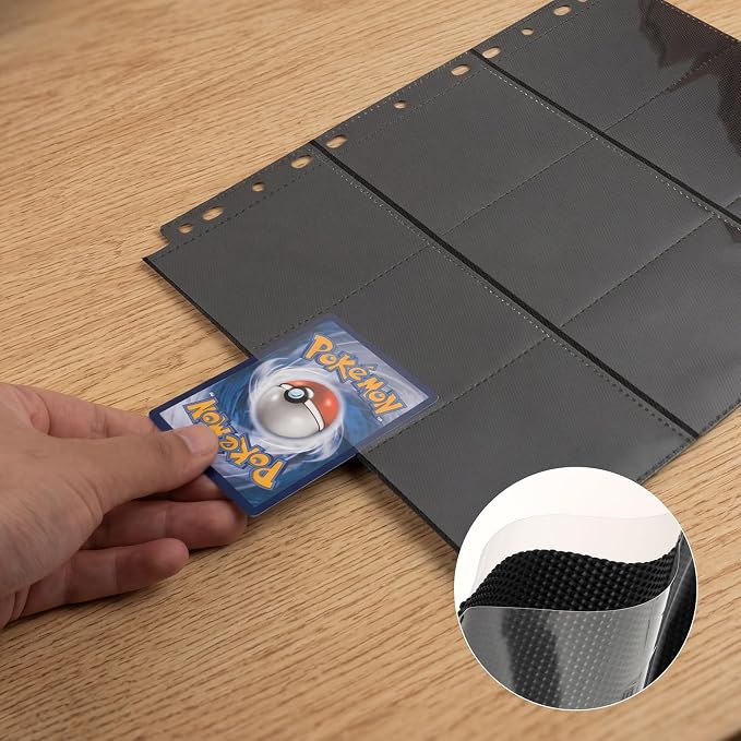 40 Pack 720 Pockets Trading Card Binder Sleeves 11 Holes Fit, Acid-free - Image 4