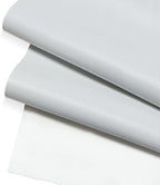 White Faux Leather Fabric 39"×55" Smooth Grain Upholstery Vinyl by JERLITU