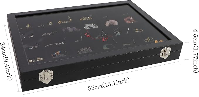 Wudygirl 30 Grid Jewelry Organizer Clear Lid Jewelry Tray Stackable Jewelry - Image 6