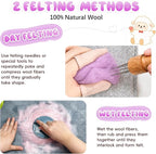 3.53oz Wool Roving: Needle Felting Wool White Roving Wool Felting Supplies Pure - Image 7
