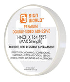 Best 1" MAX Strength Thin Permanent Double-Sided Tape by AJSignWorld