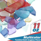 Jetec Sea Glass for Crafts Pieces Decor Flat Frosted Sea Glass Vase Filler - Image 5