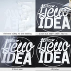 FUNKAKA White HTV Heat Transfer Vinyl Bundle, 10 Sheets Sticky HTV Vinyl - Image 5