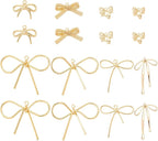FASHEWELRY Alloy Bowknot Charms Links Golden Bow Tie Connector Charms Metal Bow - Image 7