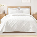 Exclusivo Mezcla Oversized King Quilt Set- White Cal King Quilts Bedding Set by ExclusivoMezcla