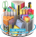 Rotating Markers Organizer for Kids, Acrylic Lazy Susan Organizers for Desks by Wawocs
