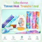 Tintnut Spring Tie Dye Heat Transfer Vinyl, PU HTV sheets, easy cut & weed - Image 5