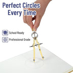 Mr. Pen- Geometry Set, 6 Inch Swing Arm Protractor, Divider | Set Squares - Image 7