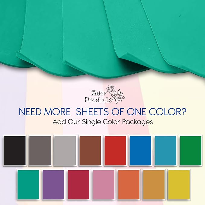 Turquoise EVA Foam Sheets for Crafts, 9 x 12 Inch, 2mm Thickness – Ideal for - Image 3