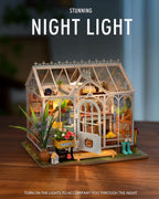 Rolife DIY Miniature Dollhouse Kit, Build 9.6" Greenhouse Diorama Kit Building - Image 6