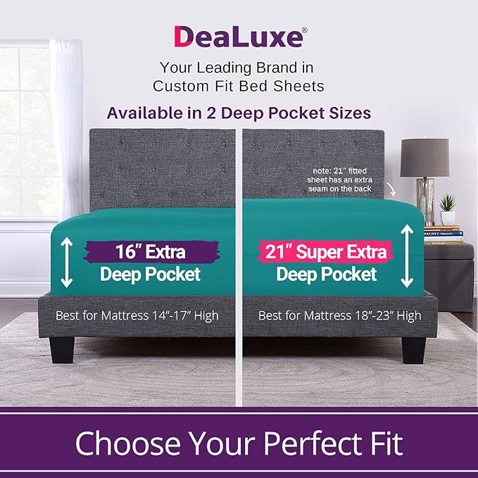 Kids Twin XL Fitted Sheet Only – Real 16” XL Twin Fitted Sheets Fit Perfectly - Image 2