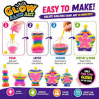 Glow Sand Art Kit, DIY Craft for Girls w/ 5 Necklace Bottles | Includes 1 Glow - Image 5