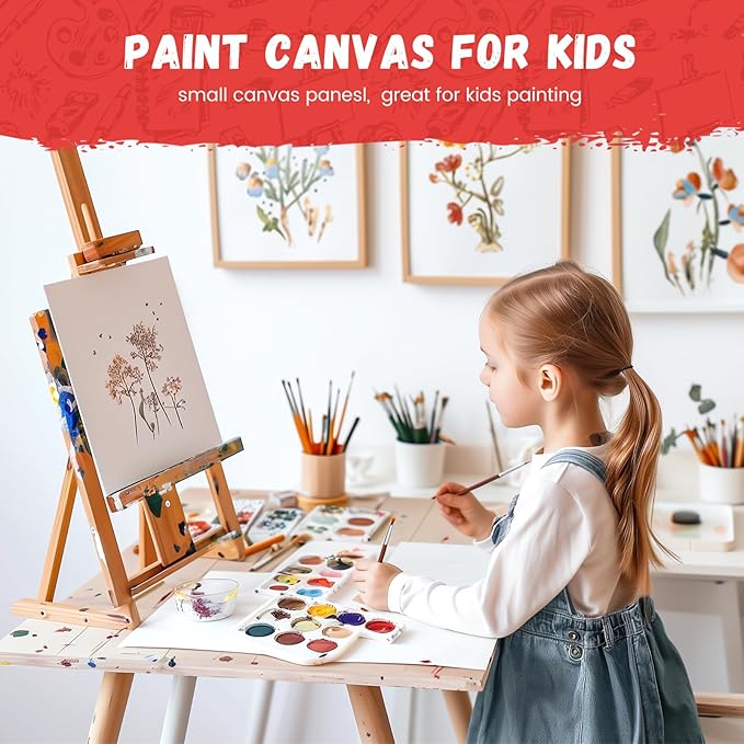 Simetufy 5x7 Inch 96 Pack Small Painting Canvas Boards Mini Blank Canvas Panels - Image 5