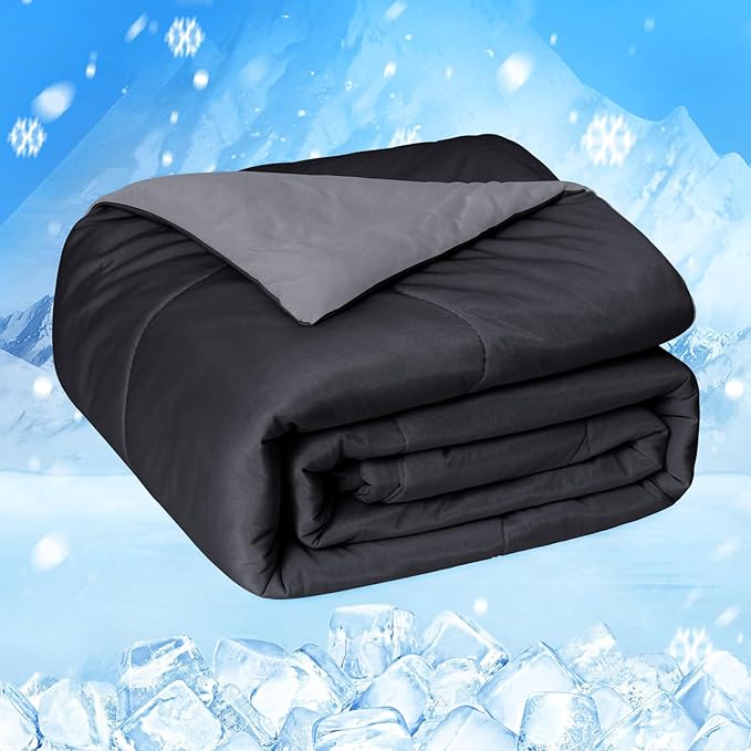 HOMFINE Cooling Comforter Queen Size, Japanese Double-Sided Cold Tech Fabric by HOMFINE