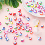 100pcs Colorful Rainbow Polymer Clay Spacer Beads by LUBINGSHINE
