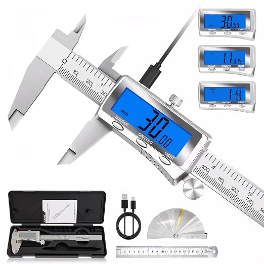 Digital Caliper 6 Inch, Rechargeable Calipers by WelcometoChoose