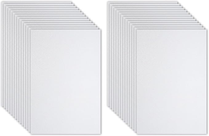 PATIKIL 30Sheets White EVA Glitter Foam Sheet 11.8 x 7.9 Inch 2mm Thick Sparkle by PATIKIL