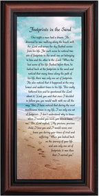 Footprints in the Sand Inspirational Wall Art, Beach Decor, Christian Gifts - Image 2
