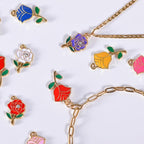 Bulk Gold Enamel Charms for Jewelry Making, Colorful Metal Charms Pendant for - Image 5