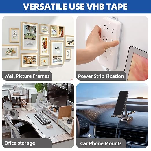 3M Double Sided Tape 2"×16.5ft No Residue, Picture Hanging Strips Heavy Duty - Image 7
