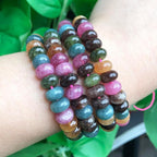 Songxi 5x8mm Dark Tourmaline Rondelle Beads, Gemstone - Image 7