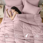 JOLLYVOGUE Twin XL Comforter Set, Ultra-Soft Bed in a Bag Twin XL Size 5 Pieces - Image 2